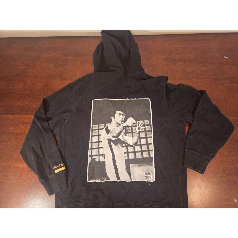 Ovadia & Sons x Bruce Lee Jeet Kune Do Hoodie Black Embroidered Graphic Mens XL - Picture 3 of 10